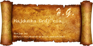 Hajduska Grácia névjegykártya